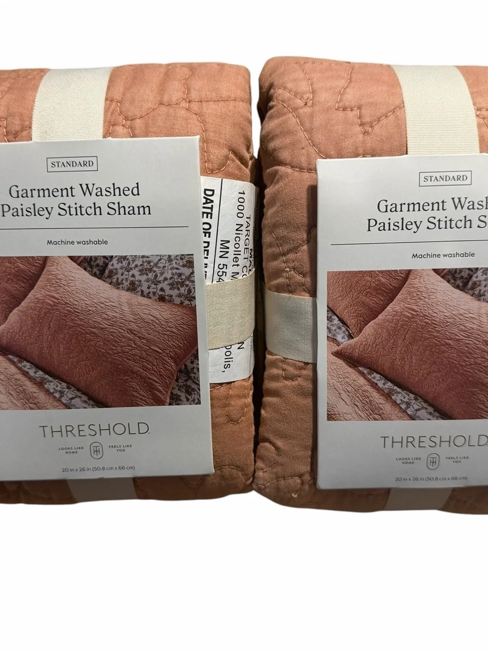 Target Quilted Paisley Stitch Sham - Dusty Rose (set)